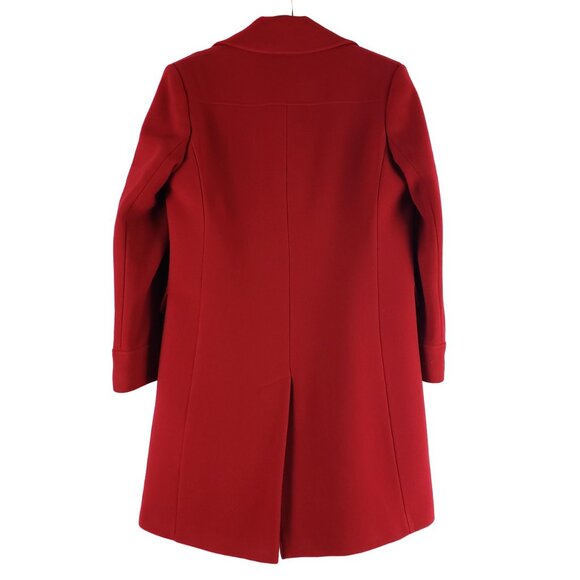 Preston & York Women Red Lined Wool 3/4 Length Coat 12, Excellent Condition - Picture 2 of 8